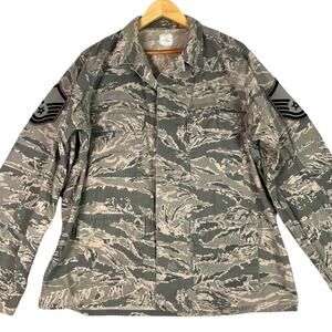 US Air Force Utility Coat Jacket Mens 44R Tiger Stripe Camo Military Tactical